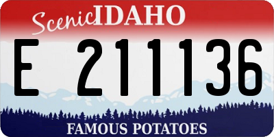 ID license plate E211136