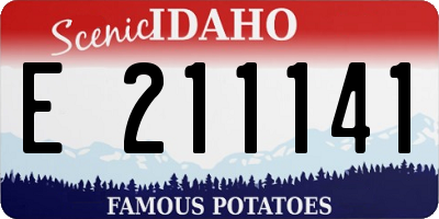 ID license plate E211141