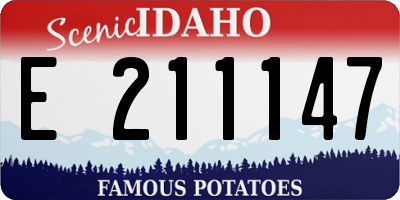 ID license plate E211147