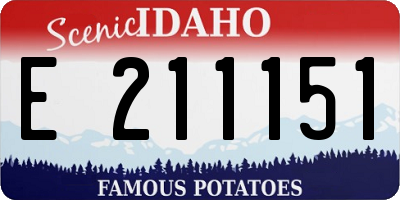 ID license plate E211151