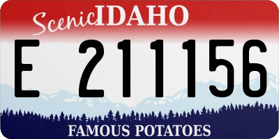 ID license plate E211156