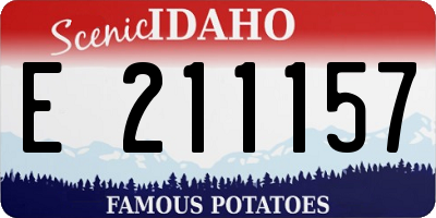 ID license plate E211157