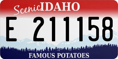 ID license plate E211158