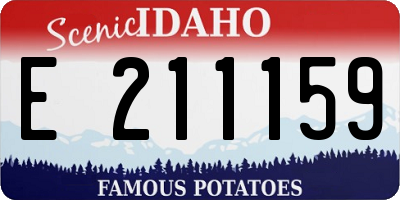 ID license plate E211159