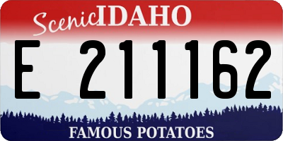 ID license plate E211162