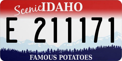 ID license plate E211171
