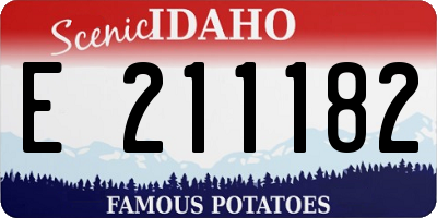 ID license plate E211182