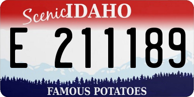 ID license plate E211189