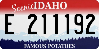 ID license plate E211192