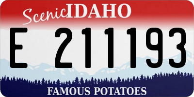 ID license plate E211193