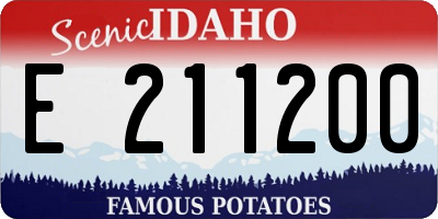 ID license plate E211200