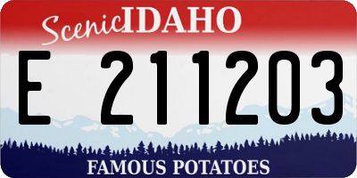 ID license plate E211203
