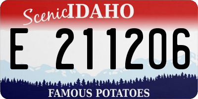 ID license plate E211206