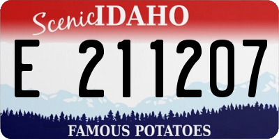 ID license plate E211207