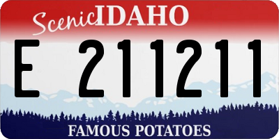 ID license plate E211211