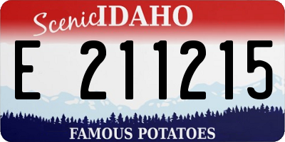 ID license plate E211215