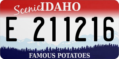 ID license plate E211216