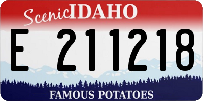 ID license plate E211218