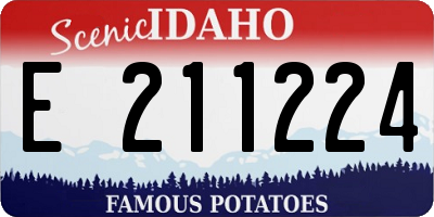 ID license plate E211224
