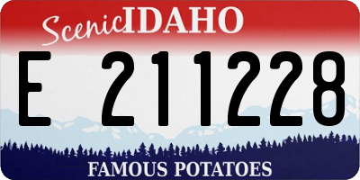 ID license plate E211228