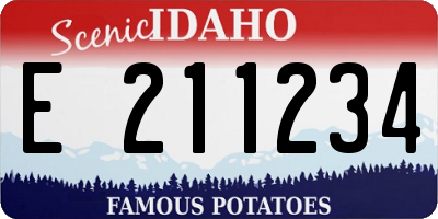 ID license plate E211234