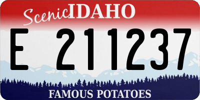 ID license plate E211237