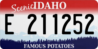ID license plate E211252