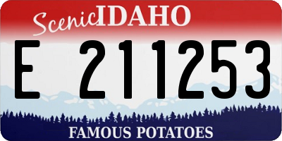 ID license plate E211253