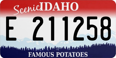 ID license plate E211258