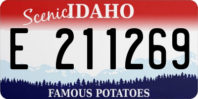 ID license plate E211269