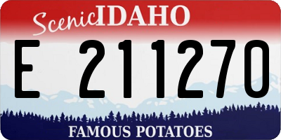 ID license plate E211270