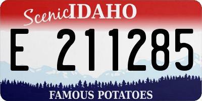 ID license plate E211285