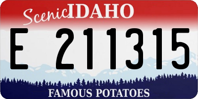 ID license plate E211315