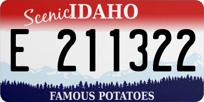 ID license plate E211322