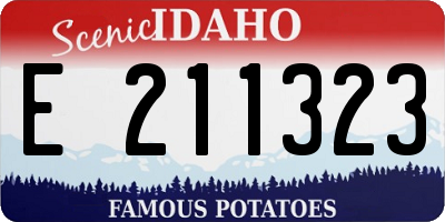 ID license plate E211323