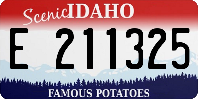 ID license plate E211325