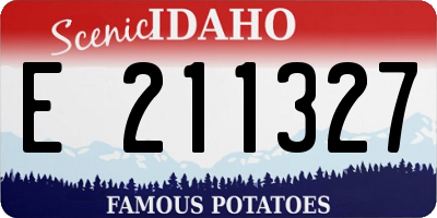 ID license plate E211327