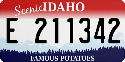 ID license plate E211342