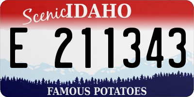 ID license plate E211343