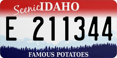 ID license plate E211344