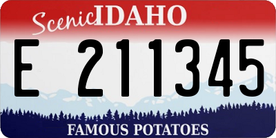 ID license plate E211345