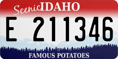 ID license plate E211346