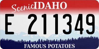 ID license plate E211349