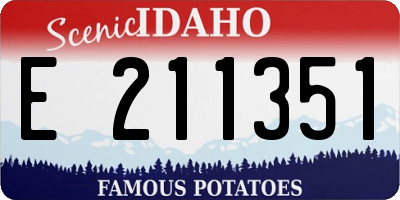 ID license plate E211351