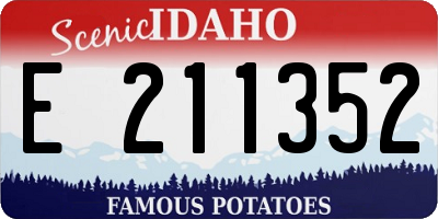 ID license plate E211352