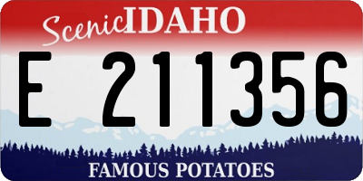 ID license plate E211356