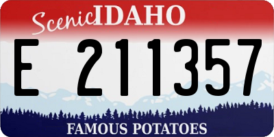 ID license plate E211357