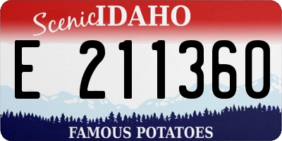 ID license plate E211360
