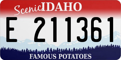 ID license plate E211361