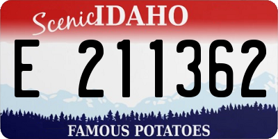 ID license plate E211362